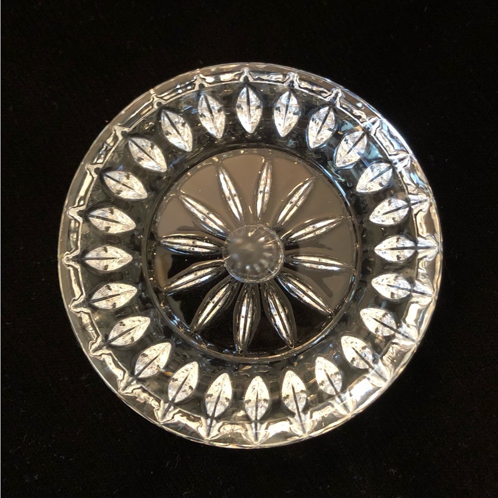 Crystal Ring holder dish Oleg Cassini NEW w/box and instructions, clear, vintage - Picture 3 of 10
